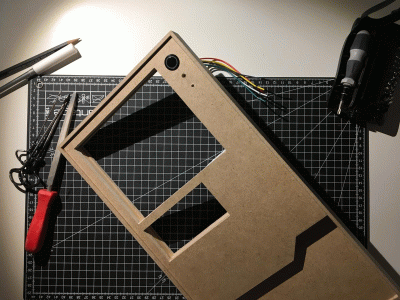 2|5: The hand-made wooden front panel without colour.