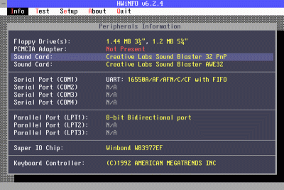 5|5: HWInfo: Peripherals.