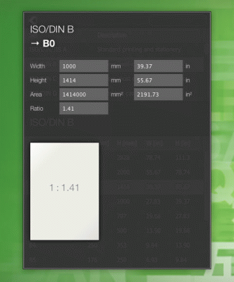 Detailansicht: Ein Doppelklick offenbart mehr Informationen &uuml;ber das gew&auml;hlte Format.