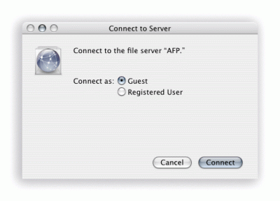 3|11: Mac OS X Tiger: der Anmeldedialog.