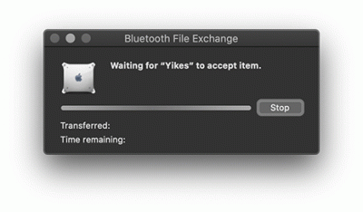 5|6: Senden einer Datei von macOS Catalina.