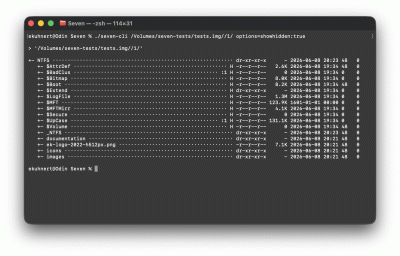 8|8: Show hidden files and directories.